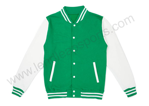 Blouson Bomber Varsity Personnalisé avec Logo pour Hommes et Femmes, Col Montant, Logo Frontal, Séchage Rapide, Léger, Écologique, en Laine et Coton - Product Image 2