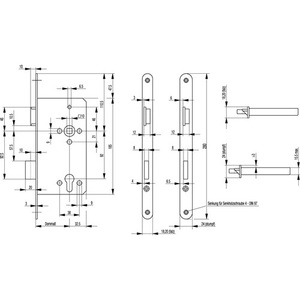 Cerradura de Embutir para Puerta Delantera BKS, 24 PZW 22/80/92/10 mm DIN, Izquierda, Plateada, Cuadrada, para Muebles - Product Image 3