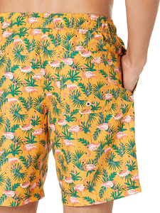 Short de plage imprimé écologique solide pour hommes tissu confortable séchage rapide conçu pour les vacances d'été piscine fête eau - Product Image 3