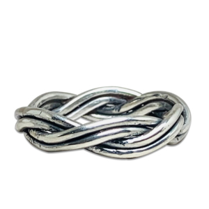 Bagues en argent sterling 925 faites à la main Design torsadé Bijoux fins pour tout le monde Réglage personnalisé Occasion de mariage - Product Image 1