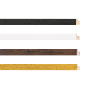 Moulure de cadre photo en bois lisse et étroit de style traditionnel Moldurarte avec finition plâtrée, en pin naturel ou en bois revêtu - Product Image 1