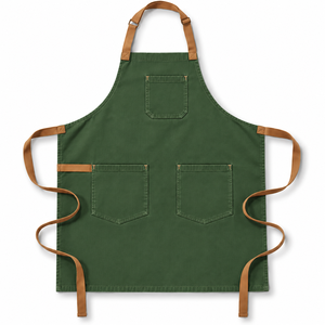 Tablier classique écologique sans manches en toile 100% coton avec plusieurs poches pour la cuisine et l'usage quotidien - Product Image 5