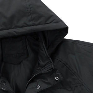 Veste de randonnée d'hiver de haute qualité avec fermeture éclair coupe-vent col montant imperméable et capuche tissu enduit-vente en gros directe - Product Image 4