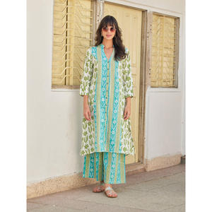Vestido Largo Kurta Vanya con Estampado Floral - Product Image 2