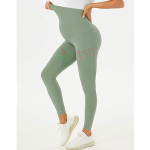 Leggings de maternité solides pour femmes enceintes - Pantalons de yoga et de fitness respirants à séchage rapide - Fournisseur d'usine - Product Image 4