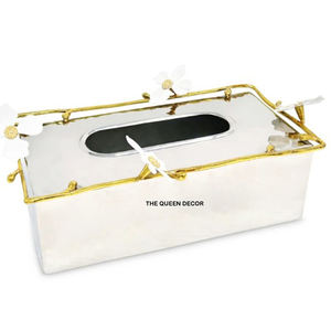 Les plus vendus pour le bureau porte-mouchoir décoratif nouveau Design de luxe en acier inoxydable boîte à mouchoirs en métal doré - Product Image 4