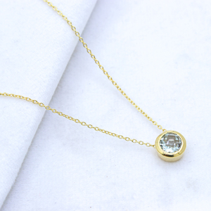 925 Sterling <b>Silver</b> Gold Plated Pendant <b>Necklace</b> Natural Shaped Green Amethyst Gemstone Bezel Set Perfect Wedding Gift for Women - Product Image 1