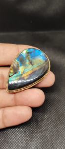 Cabujón de Labradorita Natural Multicolor, Piedra Preciosa Verde para Joyería, Piedra Brillante Pulida - Product Image 2