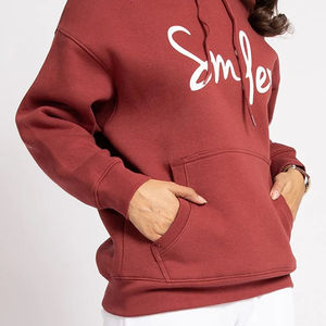 Vente en gros de pulls à capuche en coton de qualité pour femmes pull-over de couleur unie sweats à capuche personnalisés pour femmes fabrication en usine de sweats à capuche pour femmes - Product Image 3