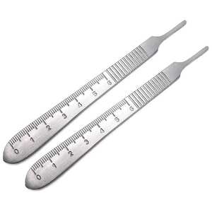Manche de scalpel n° 3 3 poignées de scalpel chirurgical en acier inoxydable de qualité professionnelle, compatibles avec source d'alimentation manuelle - Product Image 6