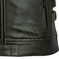 Veste de moto en cuir de vachette pour homme de haute qualité, style streetwear, imperméable, coupe-vent, respirante, col mandarin, personnalisable