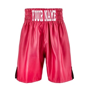 Pantalones cortos de boxeo de colores amarillo satinado de alta calidad, bañadores MMA con logotipo personalizado para luchar, pantalones cortos bóxer UFC de tendencia al por mayor - Product Image 3