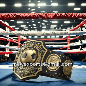 เข็มขัดแชมป์มวยแบบกำหนดเอง MMA แกรปปลิ้ง ซามูไร ยิวยิตสู วัสดุ PU เป็นมิตรกับสิ่งแวดล้อม สำหรับทุกเพศ ปากีสถาน คุณภาพดี ขนาดใหญ่ สีทอง สีเงิน - Product Image 5