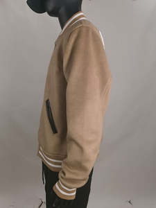 Patchs en broderie chenille, veste d'hiver en laine, veste de baseball personnalisée, veste universitaire à boutons pression, vestes universitaires tendance pour hommes - Product Image 6