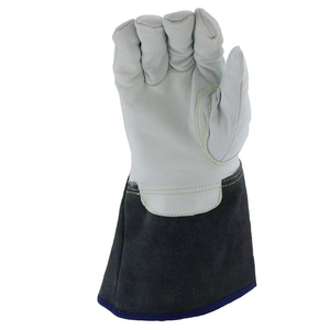 ถุงมือเชื่อม MIG สำหรับอุตสาหกรรมหนักมืออาชีพพร้อมหนังหนาข้อมือยาวระบายอากาศได้และเป็นมิตรกับสิ่งแวดล้อมสำหรับการใช้งานกลางแจ้ง - Product Image 6