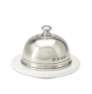 Mantequilla de acero inoxidable pulido con estructura resistente y atractivo atemporal, ideal para presentación y almacenamiento en Mesa - Product Image 6