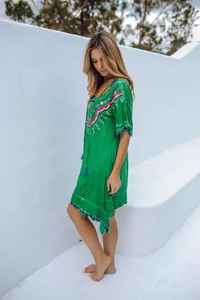 Vestidos bordados de algodón 100% sin mangas para mujer, vestidos bordados de diseño de alta calidad - Product Image 4