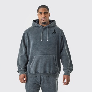 Sweat à capuche vintage surdimensionné sable acide lavage pierre personnalisé 500 GSM Sun Faded Fleece French Terry 100% Cotton Drop Shoulder pour l'hiver - Product Image 1