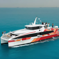 Yacht de croisière composite aluminium-fibre de verre soudé sur mesure UBI 25200, 25 m, 200 passagers, moteur in-bord, bimini, divertissements, ailes de protection