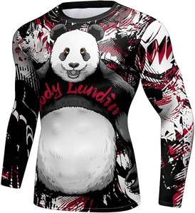 Custom BJJ Rash Guard Poliéster Transpirable Sublimación Impreso Alta calidad Diseño personalizado Rashguard Hombres Rash Guards para hombres - Product Image 2