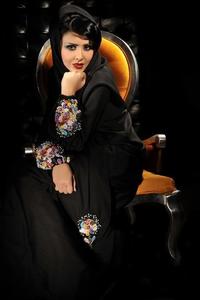 Elegant and Multi Colour EMbroidery and Stone Work <b>Black</b> Abaya - Product Image 2