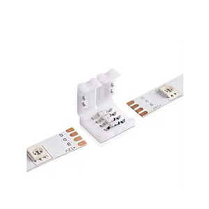 Conector de tira LED 10mm 2 Clip 4 pines 5050 RGB tira de LED sin soldadura de doble cara Conectores eléctricos accesorios de conector - Product Image 3