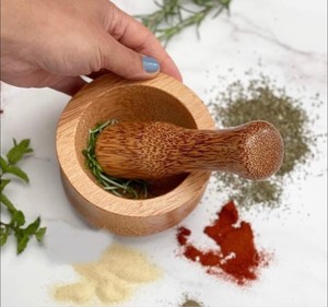 Environmental Mini Coconut <b>Mortar</b> and <b>Pestle</b> Wooden <b>Mortar</b> and <b>Pestle</b> - Product Image 3