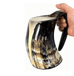 Tazas de cuerno natural seleccionadas para presentaciones distintivas de bar, decoración rústica para bar en casa, artículo de regalo, exhibición en estante - Product Image 2