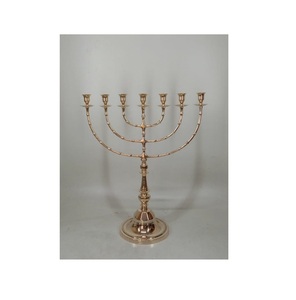 Newly Arrived Classic Menorah <b>Candle</b> Stick Holder Wholesale Supplier Customized Metal Hanukah Chanukah Manufacturer India - Product Image 1