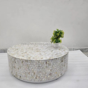 Elegante mesa de centro de comedor extensible con incrustaciones de hueso dormitorio al aire libre hogar Hotel escuela apartamento MDF resina Animal patrón Ángel - Product Image 1