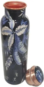 Bouteille d'eau en cuivre pur fait main de 950 ml, étanche, pour unisexe, à base d'argent pur, pour la santé ayurvédique, vente à la demande, best-seller - Product Image 3