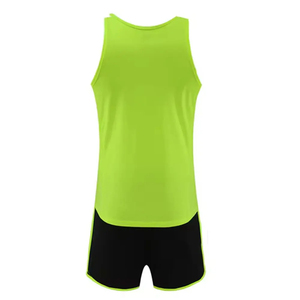Custom Eco-Friendly Four-Way Stretch <b>Running</b> Uniform Unisex Sublimated Singlet Shorts Set Quick Dry Breathable Sportswear OEM - Product Image 5