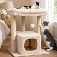 Premium Çevre Dostu Çok Katlı Kedi Ağacı Kulesi Sisal Tırmalama Direkleri Yumuşak Peluş Kedi Mobilyası İç Mekan Kedileri Karton OEM/ODM
