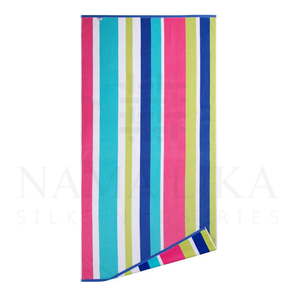 Tùy Chỉnh 100% Cotton Cabana Bãi Biển Khăn Nhanh Chóng Khô Sọc Thiết Kế Cao Cấp Sợi Nhỏ Hồ Bơi Thấm Cho Trẻ em' Bơi Du Lịch - Product Image 6