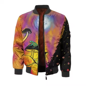 Chaquetas de bombardero de sublimación de satén personalizadas Unisex chaquetas de bombardero de sublimación personalizadas para hombres chaqueta de diseño de moda con cremallera - Product Image 4