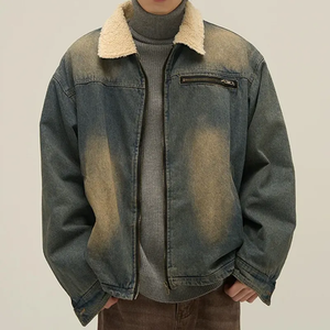 Best <b>Denim</b> <b>Jacket</b> <b>Men</b> Stylish Winter Washed Wholesale Jeans <b>Jackets</b> Fashion Street - Product Image 1