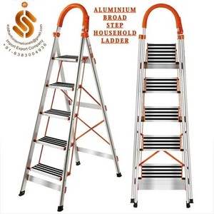 8 <b>Step</b> Aluminium <b>Ladder</b> with Broad Anti Slip <b>Steps</b> Foldable Strong & <b>Lightweight</b> Design for Best Wholesale Price - Product Image 5