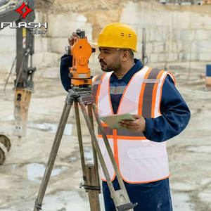 Gilet de sécurité de travail personnalisé avec logo, fluorescent, conforme à la norme ANSI classe 1, imperméable, multi-poches, haute visibilité, sans manches - Product Image 2