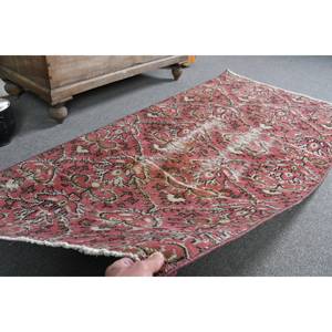 Tapis turc vintage rouge vert 3,1x6,1 pieds - Product Image 4