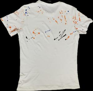 Camiseta de serigrafía de algodón pesado Logo en blanco para diseño de peso pesado 240GSM Puff Print camisetas de hombre de gran tamaño - Product Image 6