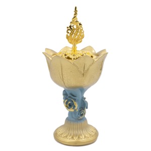 Quemador de incienso creativo de Oriente Medio Adornos de metal de moda Quemador de decoración simple para el hogar-Hecho de acero - Product Image 1