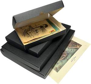 TH CB-043 Boîte de rangement européenne de luxe avec couvercle amovible en carton ondulé avec bord en métal gaufré Design récent en carton - Product Image 4