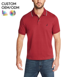 Camisetas de Golf Personalizadas ODM para Hombre, Diseño Casual con Logotipo Frontal, 100% Algodón Tejido, Transpirables, 200g, Manga Corta - Product Image 1