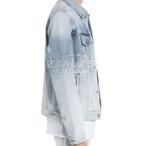 Veste en jean pour homme à manches longues, nouvelle arrivée, fabrication en usine, vente en gros personnalisée - Product Image 4