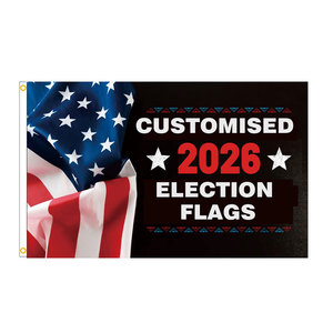 Bannière personnalisée pour les élections présidentielles 2026, design personnalisé « Make America Great », drapeaux américains, polyester de haute qualité pour impression numérique - Product Image 1