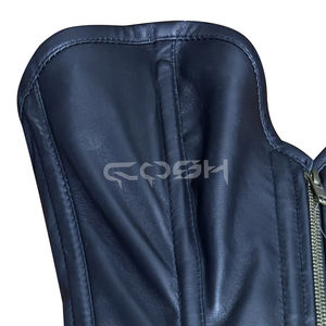 Corset bustier mini en similicuir noir avec fermeture éclair avant et baleines en acier, sans bretelles, pour fabricants et fournisseurs - Product Image 3