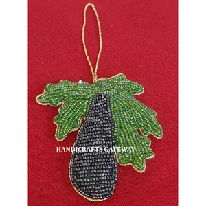 Fabricante de adorno decorativo de Navidad hecho a mano indio, trabajo colgante con cuentas, bordado Zari, el mejor precio más bajo para regalar - Product Image 1