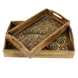 Juego de dos vajilla de diseño con forma de rectángulo, superventas, artículos de boda hechos a mano, bandeja de chocolate nueva de lujo al por mayor - Product Image 3