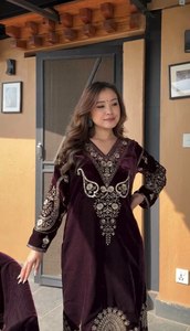 พิมพ์ลายบล็อคมือตัดตรงขอบ Diwali และ Holi เทศกาลออกแบบพิเศษ salwar kameez - Product Image 2
