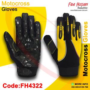 Gant de vélo protégé contre les articulations en cuir synthétique Gants de vélo pour motard Gants de motocross imprimés en silicone - Product Image 2